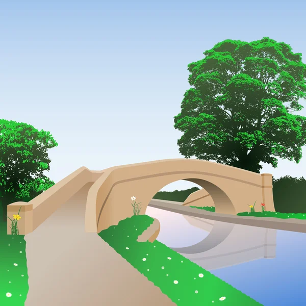 Kanalbrücke — Stockvektor