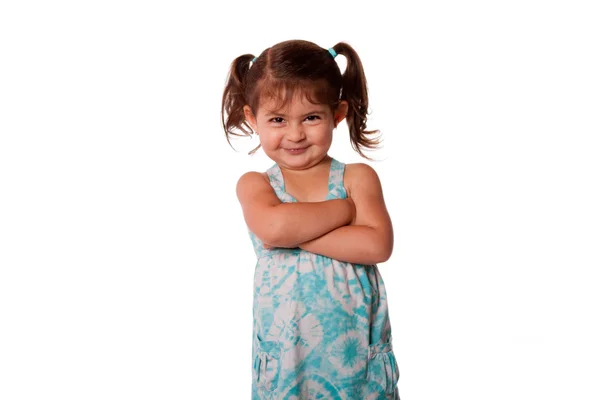 Lilla barn rascal girl — Stockfoto
