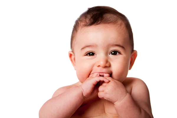 Face of a cute baby infant — Stock Photo, Image