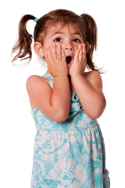 Sorprendida niña pequeña — Foto de Stock