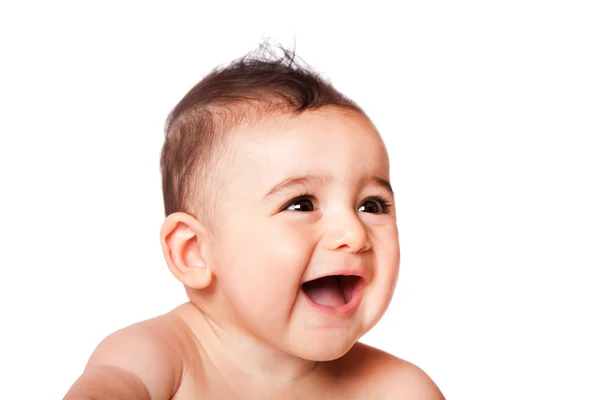 Happy laughing baby face — Stok Foto