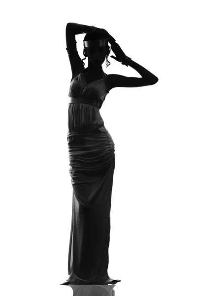 Silhouette of the antique goddess — Stock Photo, Image