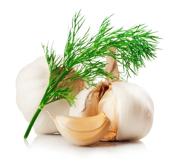 Garlics geïsoleerd — Stockfoto
