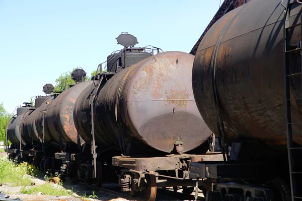 Железнодорожные танки — стоковое фото