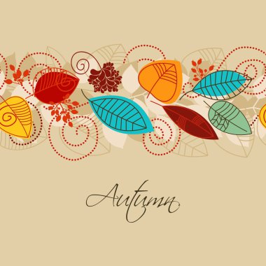 Autumn background seamless pattern clipart