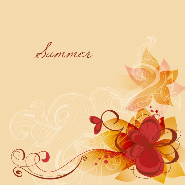 Fleurs vectorielles d'été — Image vectorielle