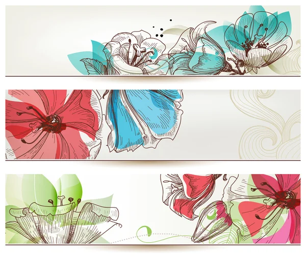 Floral banners vector — Stockvector