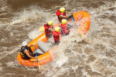 Whitewater River Rafting Boat Adventure clipart