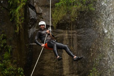 Waterfall Rappelling clipart