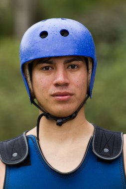 Whitewater Rafting hazır adam portre