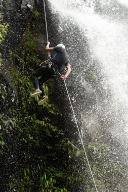 Waterfall Rappelling clipart