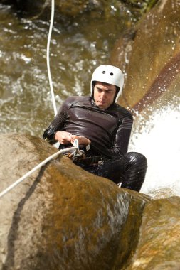 Waterfall Rappelling clipart