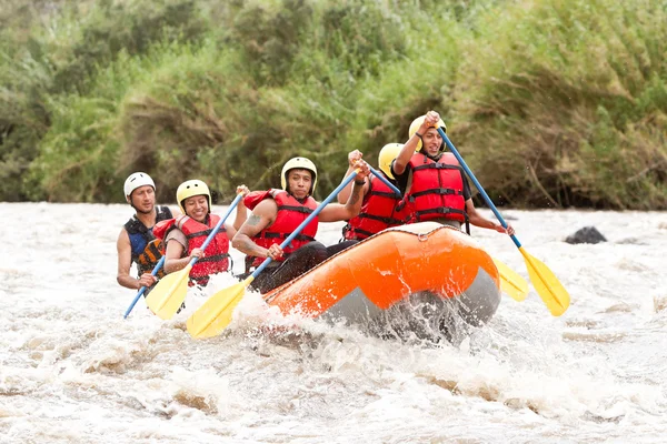 Whitewater River Rafting Boat Adventure — 스톡 사진