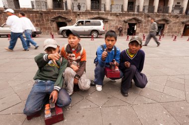 Shining Shoes In Quito