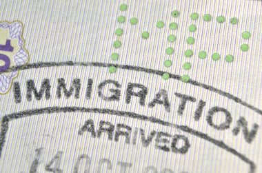 Immigration stamp clipart