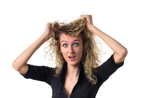 Business woman is stressed — Stock Photo, Image