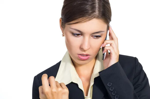 Bizneswoman rozmawiająca przez telefon — Zdjęcie stockowe