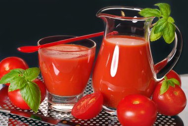 Fresh tomato juice clipart