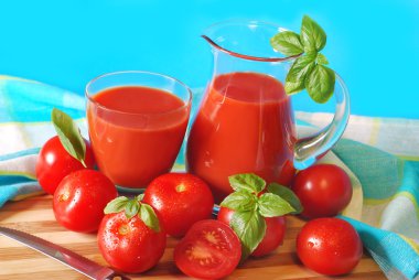 Fresh tomato juice clipart