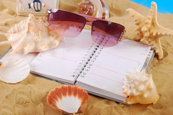 Tagebuch für die Sommerferien — Stockfoto