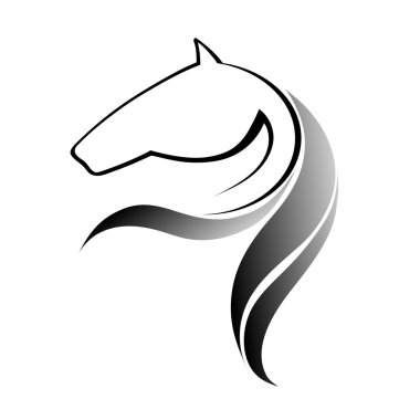 Horse symbol vector clipart