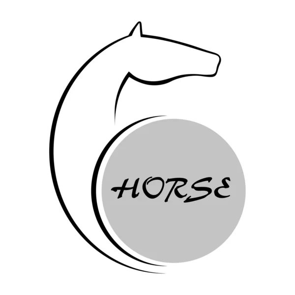 Cheval symbole vecteur — Image vectorielle