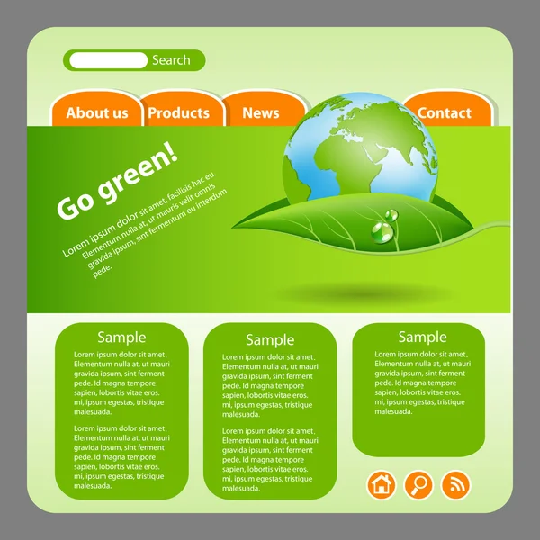 Eco webdesign — Image vectorielle