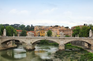 Bridge over Tiber clipart