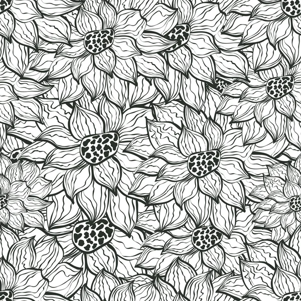 Blomma sömlösa mönster — Stock vektor