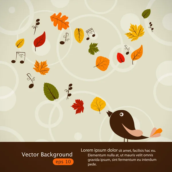 Podzimní píseň — Stockový vektor