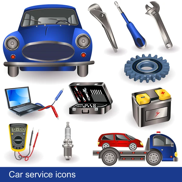 Ícones de serviço de carro — Vetor de Stock