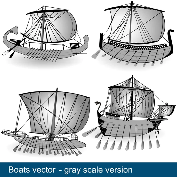 Vector boats 1 — Stock Vector