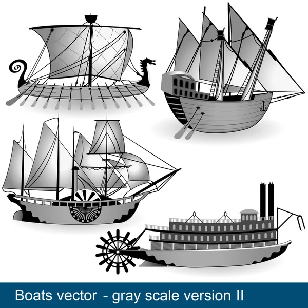 Barcos-vetor 2 —  Vetores de Stock