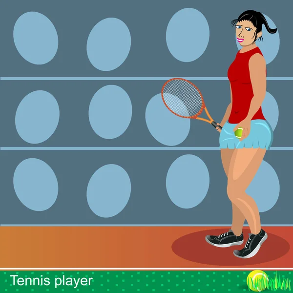 テニス選手 — ストックベクタ