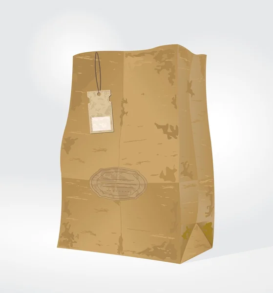 Vintage paper bag — Stock Vector