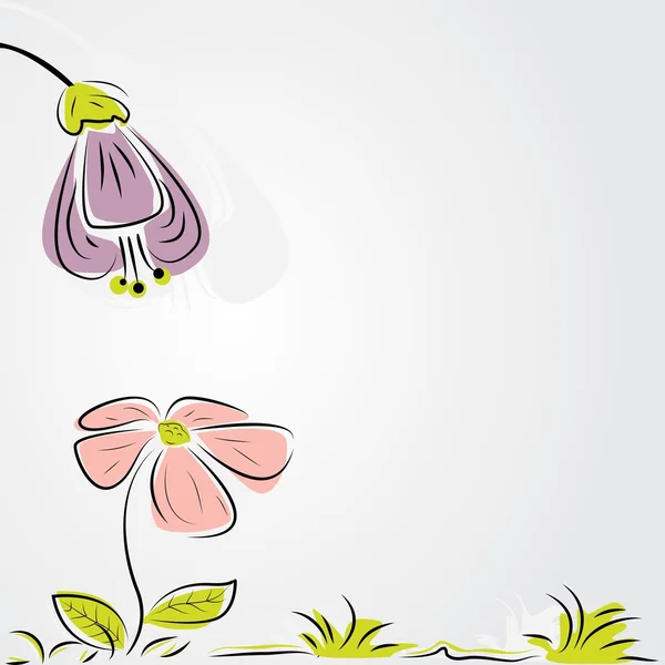 花と背景 — ストックベクタ