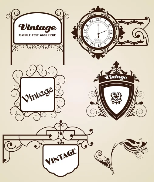Elegance vintage frames for your text — Stock Vector