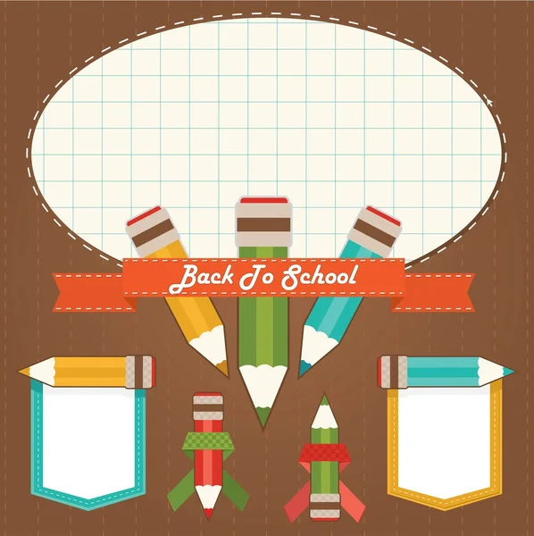 Back to school design elements — Stock Vector