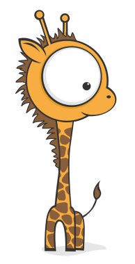 Big-eyed giraffe clipart