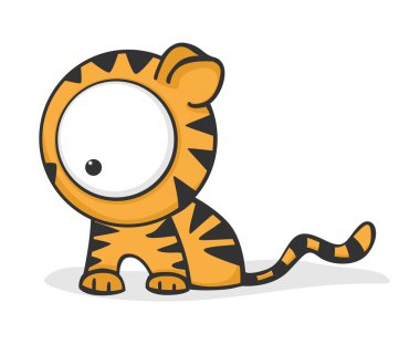 Big-eyed tiger clipart