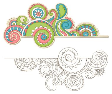 Colorful doodle clipart