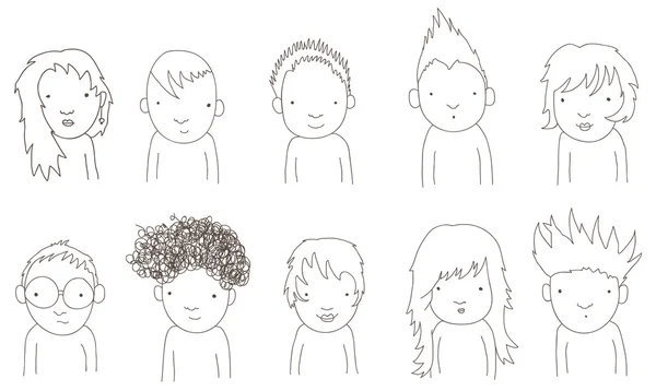 Τα παιδιά Doodle — Διανυσματικό Αρχείο