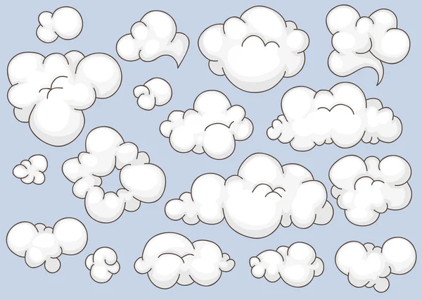 Σύνολο σύννεφα — Διανυσματικό Αρχείο