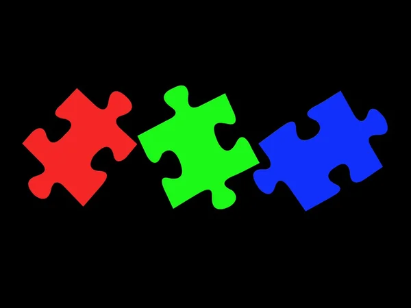 Jigsaw Illustrations — Stock Photo, Image