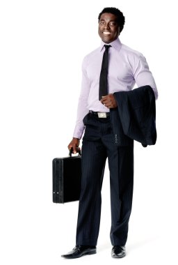 Confident young businessman clipart