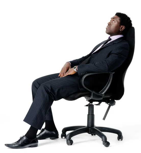 オフィスの椅子の実業家 — ストック写真