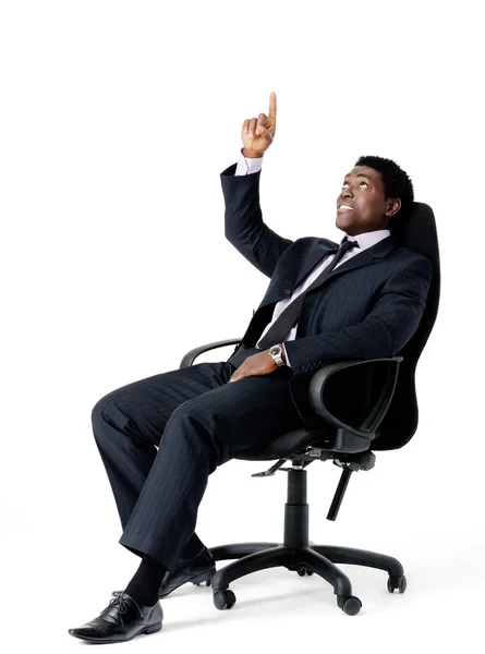 Businessman in chair — Stock Photo, Image