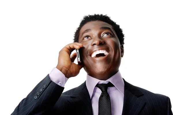Smějící se muž obchodní — Stock fotografie