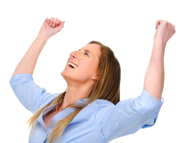 Excited woman clipart