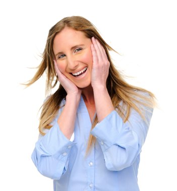 Excited woman clipart